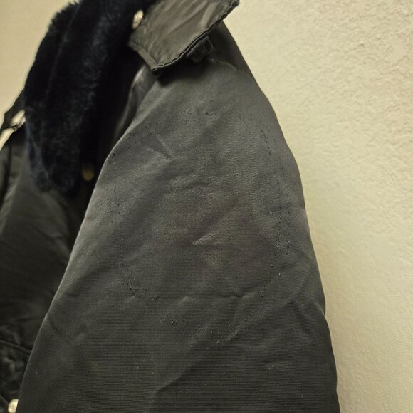 Vintage Horace Small Tuffy Jac Black Quilted Bomber Jacket Satin Flight Police G - Picture 14 of 14